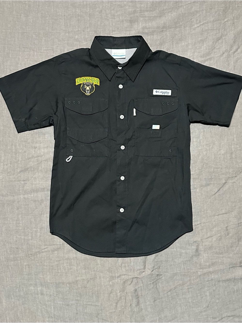 Columbia Baylor Bears Short-Sleeve Button-Down Shirt